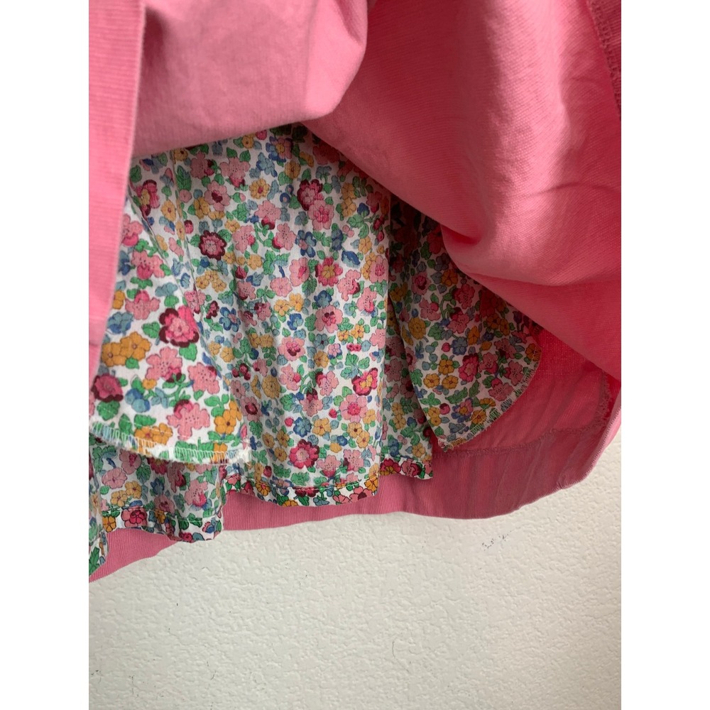 Mini Boden Dress Corduroy Ruffle Sleeve Floral Lining Pink Kids 7-8Y 128cm - Picture 6 of 8